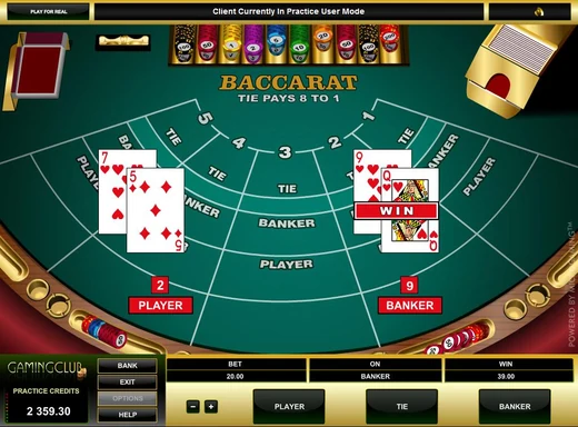 Baccarat — jeux de table sur Winmasters Casino